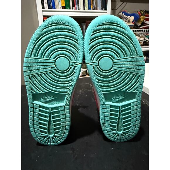 Nike Air Jordan 1 High Digital Pink Green Soar Kids size 13c - 640737-102 - Picture 7 of 8